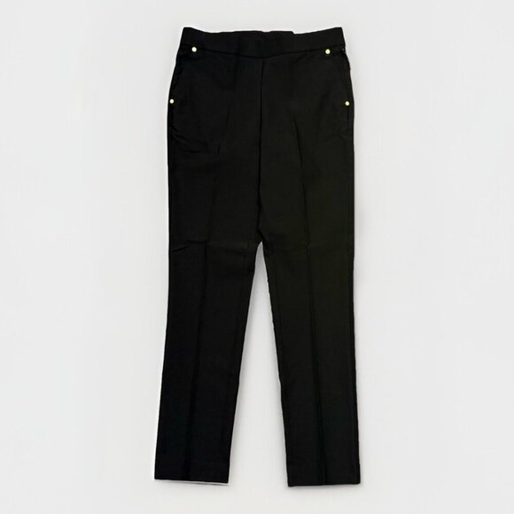 Anne Klein Women's Slim Ankle Dress Pants Size M Black Pull On High Rise NWT $89 - Picture 1 of 16